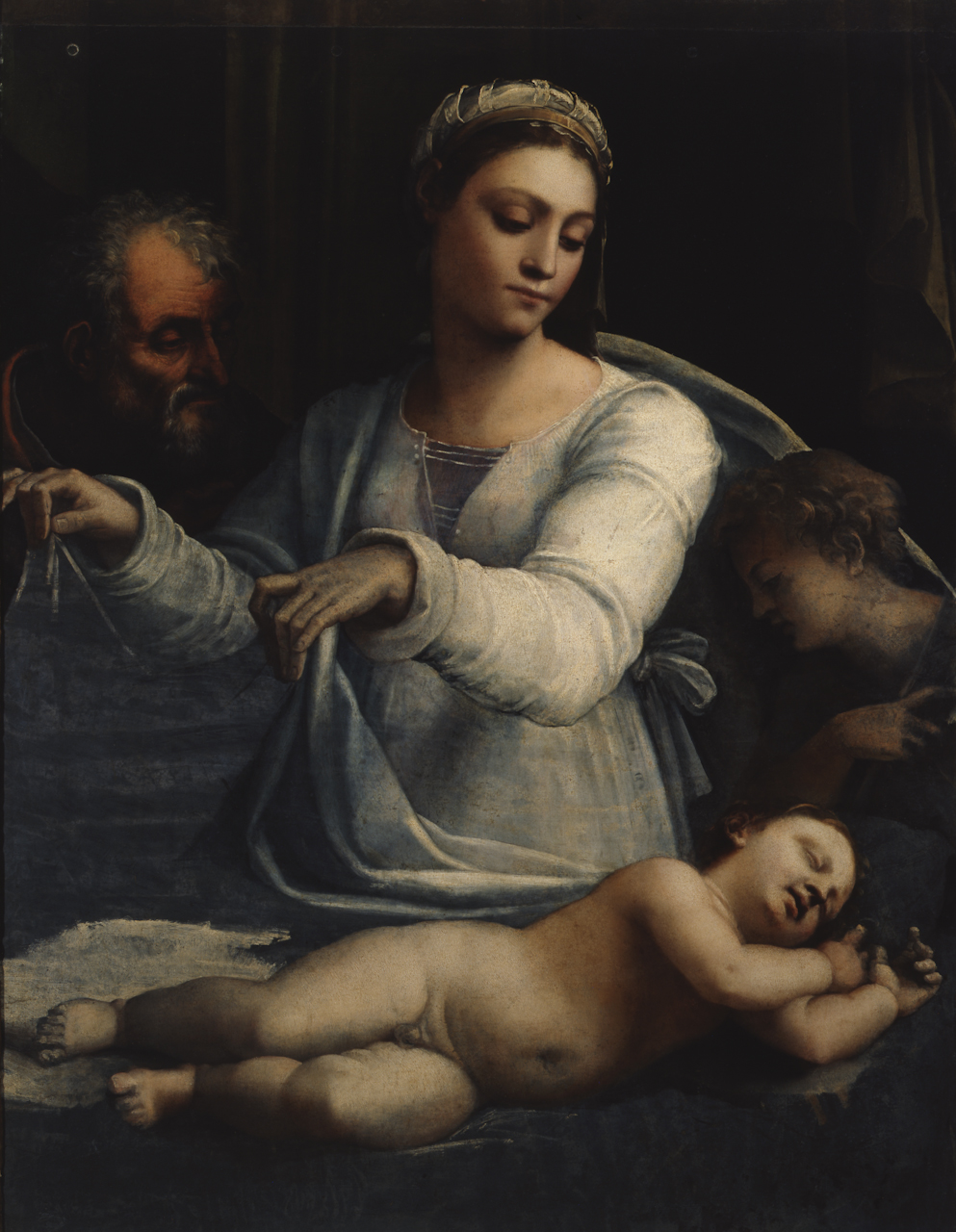 Madonna del velo (dipinto) di Luciani Sebastiano Detto Sebastiano Del Piombo (prima metà sec. XVI)