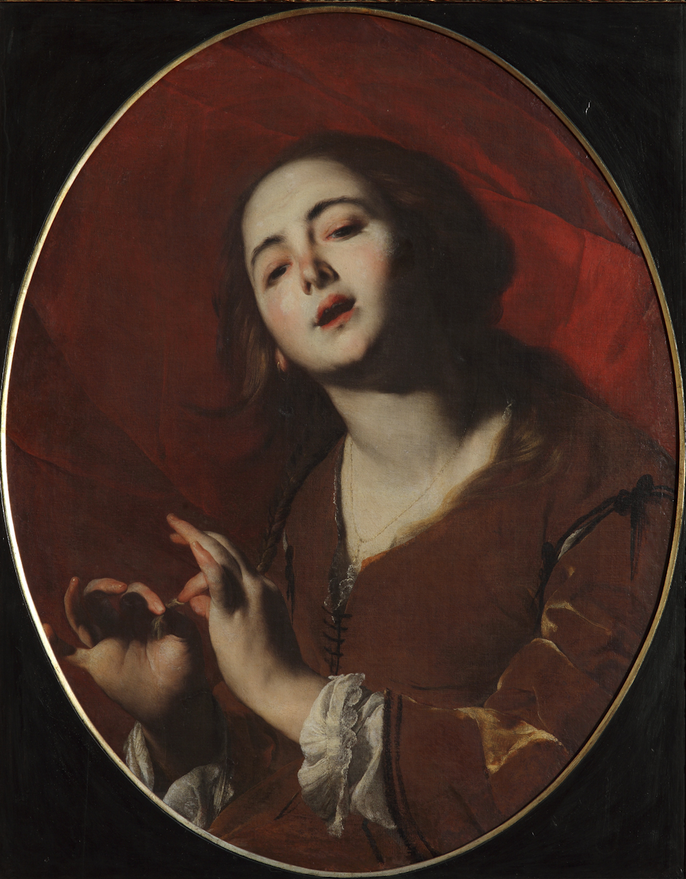 la cantatrice, ritratto di donna (dipinto) di Cavallino Bernardo (secondo quarto sec. XVII)