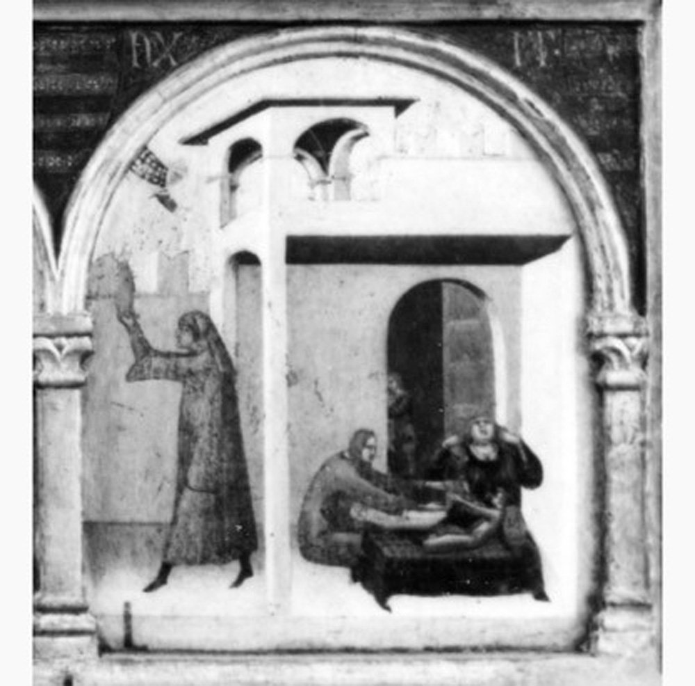 miracolo post mortem di San Ludovico di Tolosa (dipinto, elemento d'insieme) di Martini Simone (sec. XIV)
