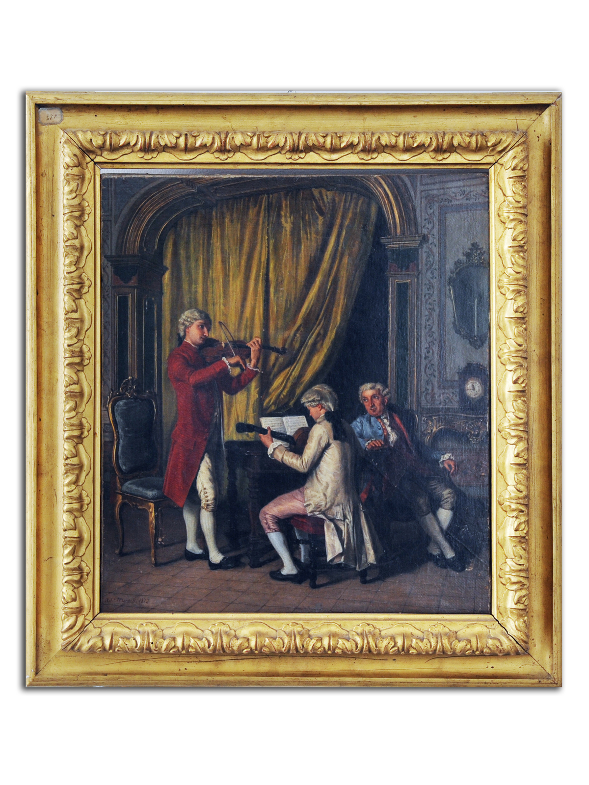 suonatori (dipinto) di Martelli Achille (sec. XIX)