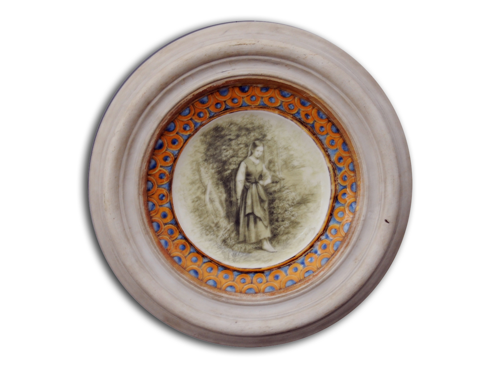 donna (piatto da pompa) di Martelli Achille (sec. XIX)