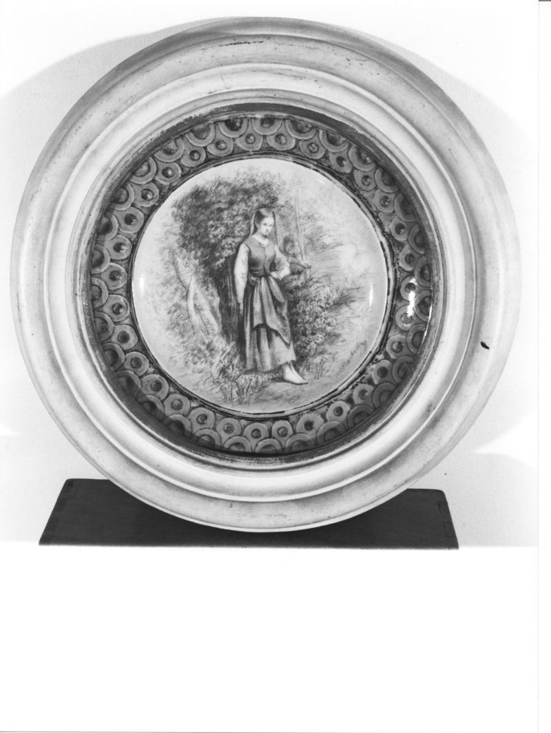donna (piatto da pompa) di Martelli Achille (sec. XIX)