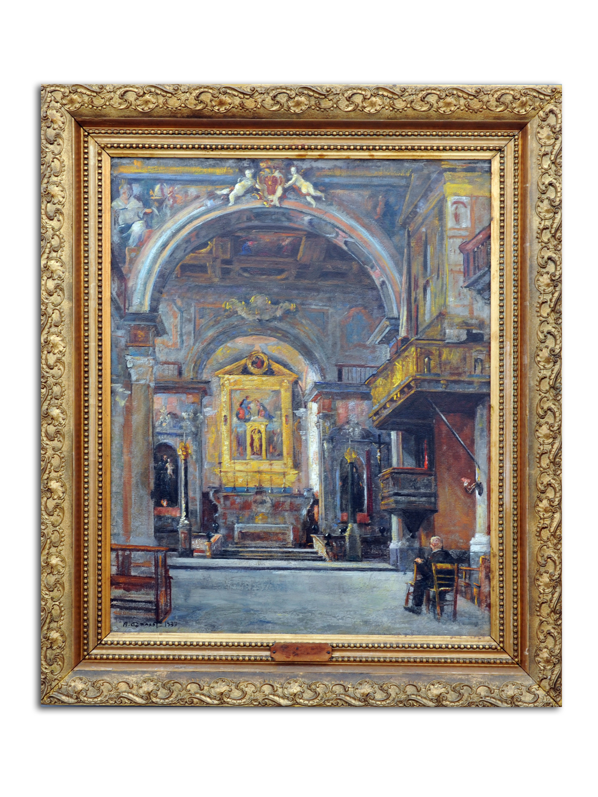 cattedrale di S. Michele in Solofra (dipinto) di Grassi Alfonso (sec. XX)