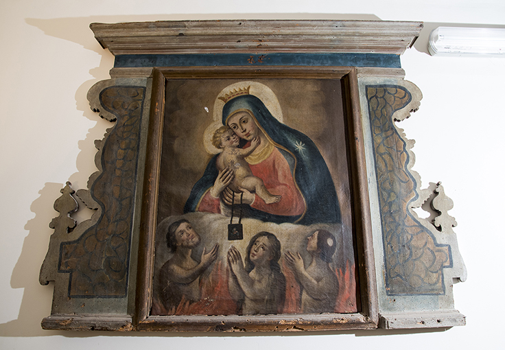 Madonna del Carmelo e anime del Purgatorio (dipinto) - ambito Italia meridionale (seconda metà sec. XIX)