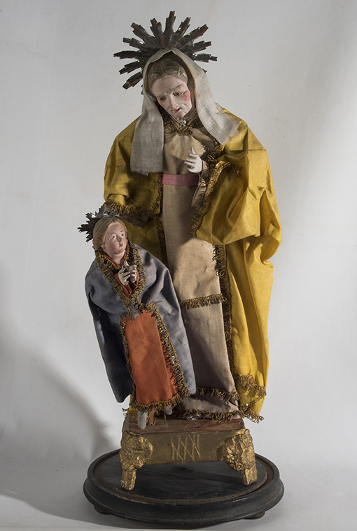 Sant'Anna e Maria bambina (statua vestita) - ambito Italia meridionale (sec. XIX)