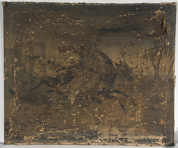 un soldato turco rapisce una monaca (dipinto) - ambito Italia meridionale (secc. XVIII/ XIX)