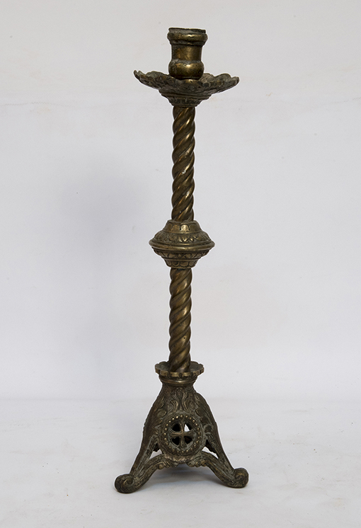 candeliere d'altare - ambito mediterraneo (sec. XIX)