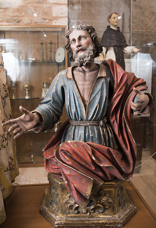 Sant' Andrea (reliquiario - a statua) di Brudaglio Nicola Antonio (sec. XVIII)