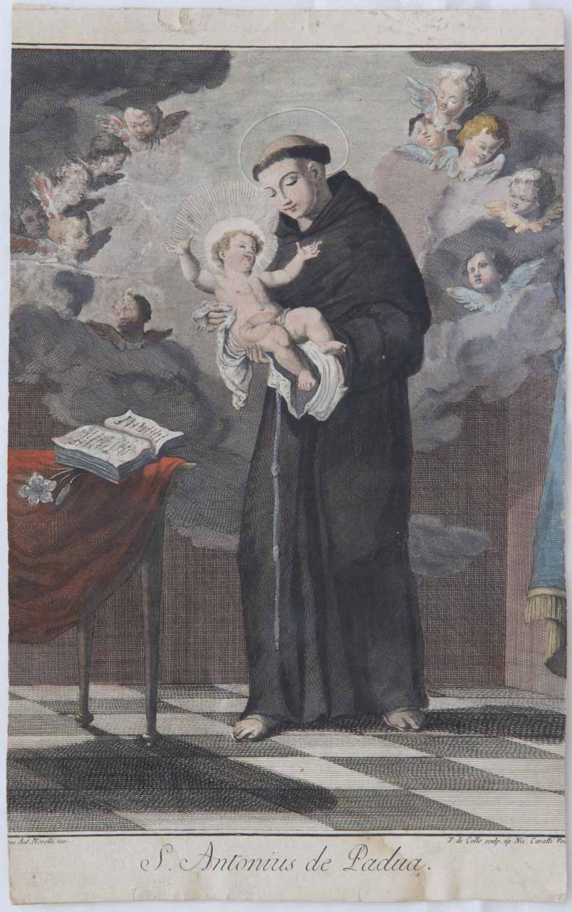 Sant'Antonio da Padova (stampa, serie) di De Col Pellegrino, Novelli Pietro Antonio - ambito veneto (secc. XVIII/ XIX)