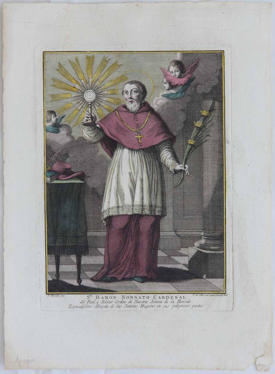 San Raimondo Nonnato (stampa, serie) di De Col Pellegrino, Novelli Pietro Antonio - ambito veneto (secc. XVIII/ XIX)