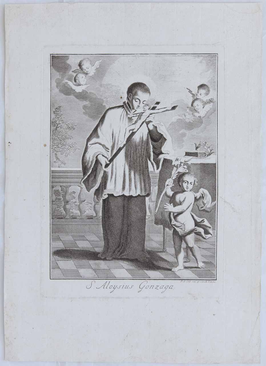 San Luigi Gonzaga (stampa, serie) di De Col Pellegrino - ambito veneto (secc. XVIII/ XIX)