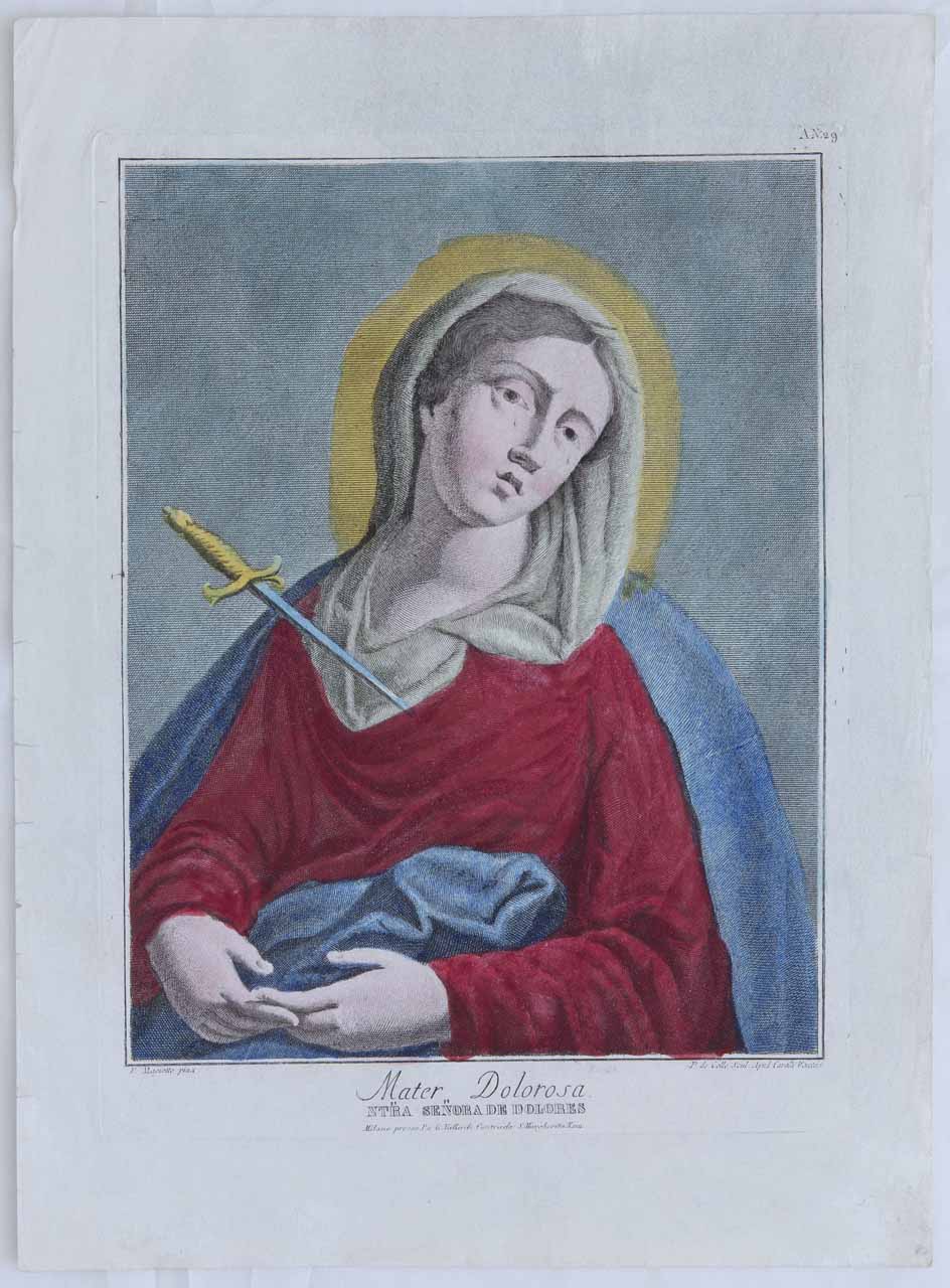 Mater Dolorosa (stampa, serie) di De Col Pellegrino - ambito veneto (secc. XVIII/ XIX)