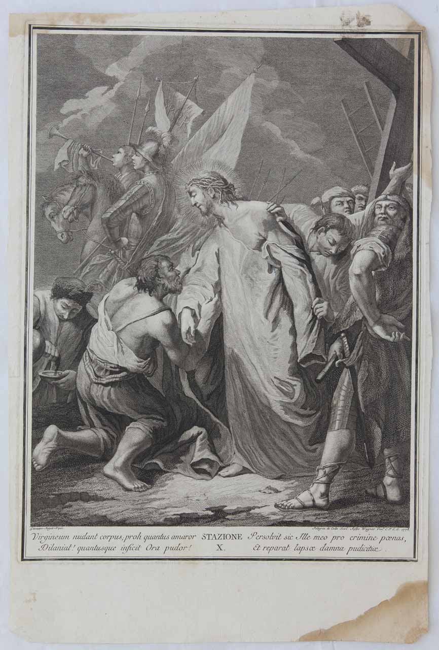 Cristo spogliato delle vesti (stampa, serie) di De Col Pellegrino - ambito veneto (sec. XVIII)