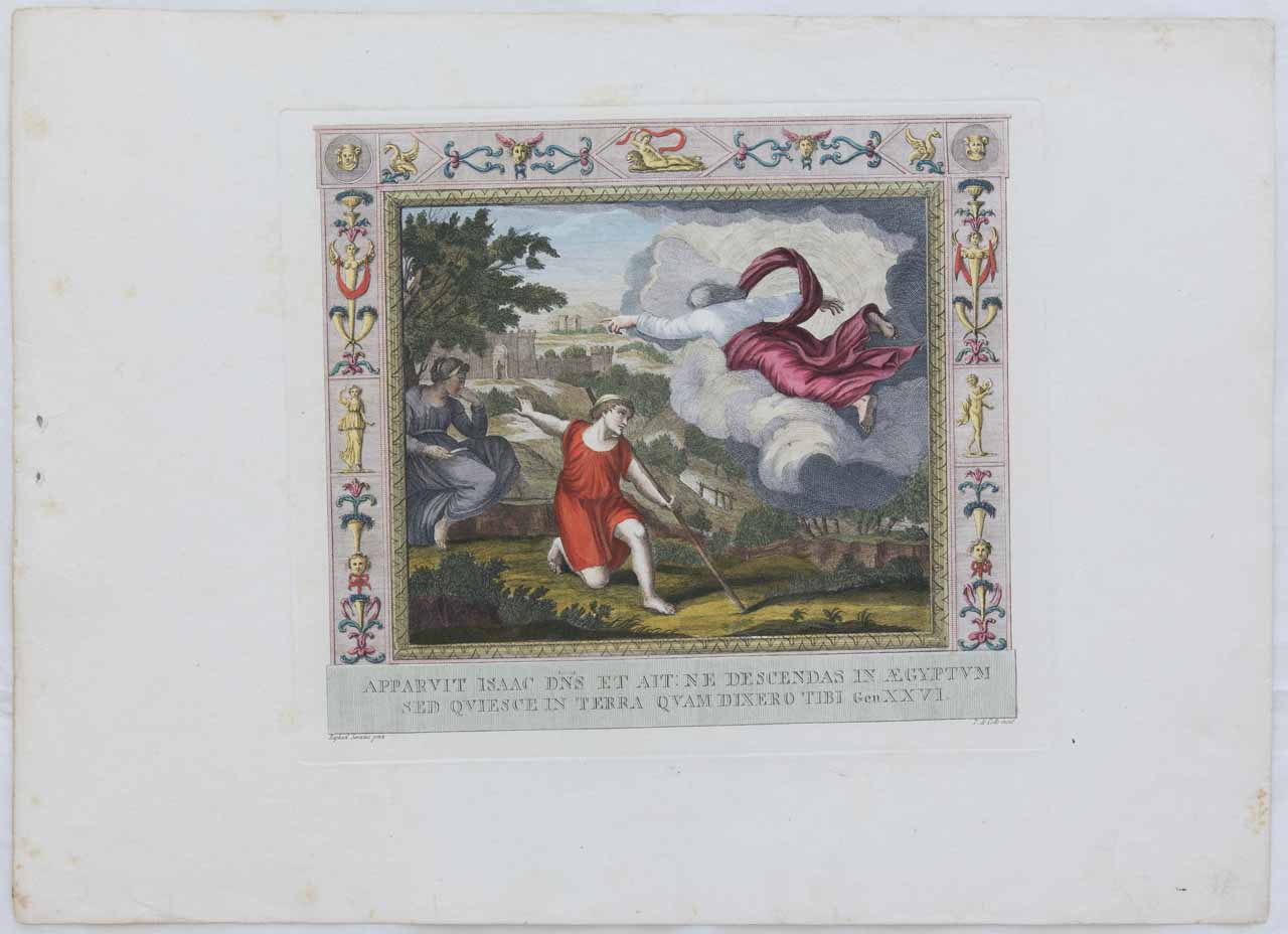 Dio appare a Isacco (stampa, serie) di De Col Pellegrino - ambito veneto (sec. XIX)