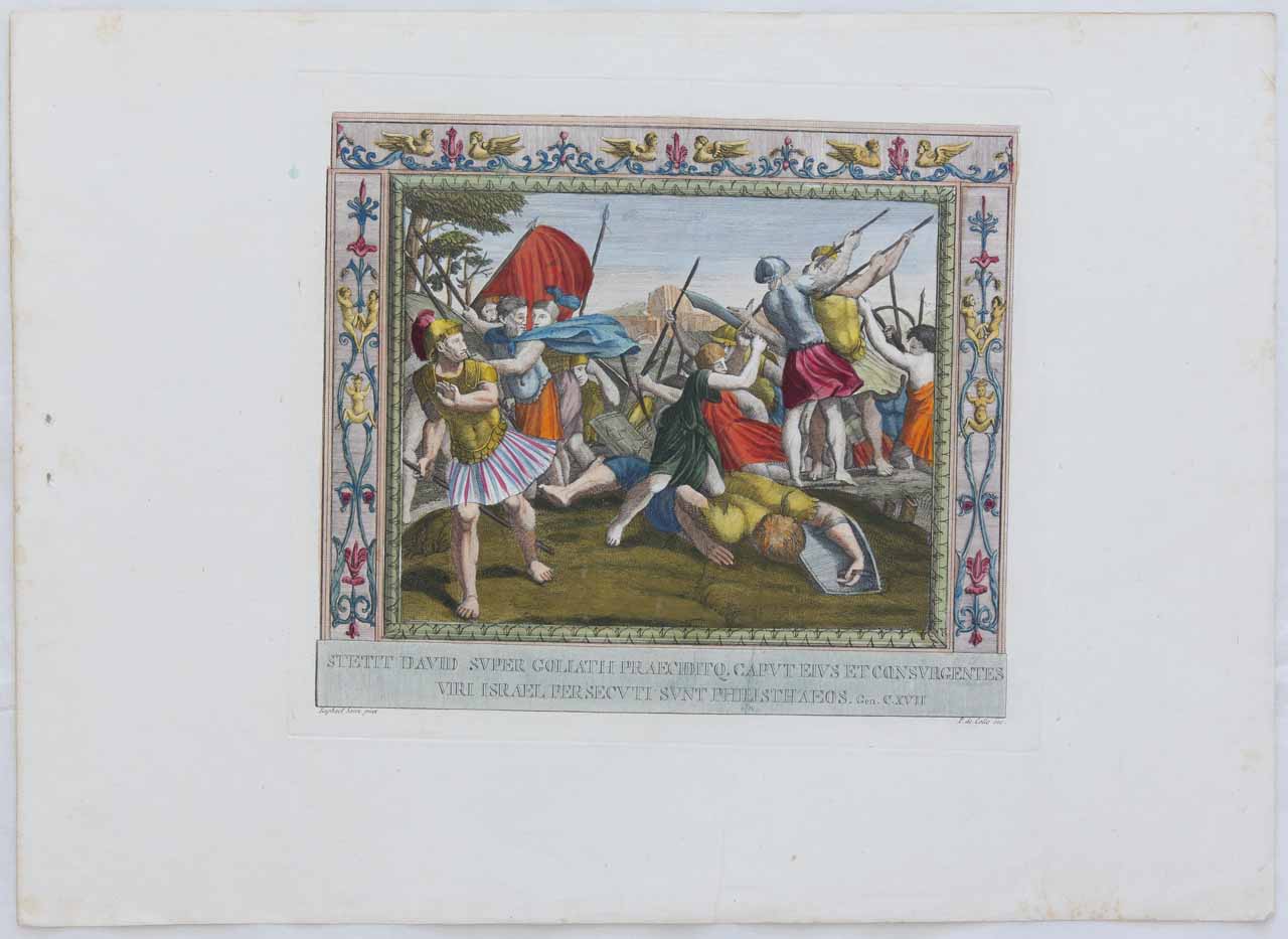 David decapita Golia (stampa, serie) di De Col Pellegrino - ambito veneto (sec. XIX)