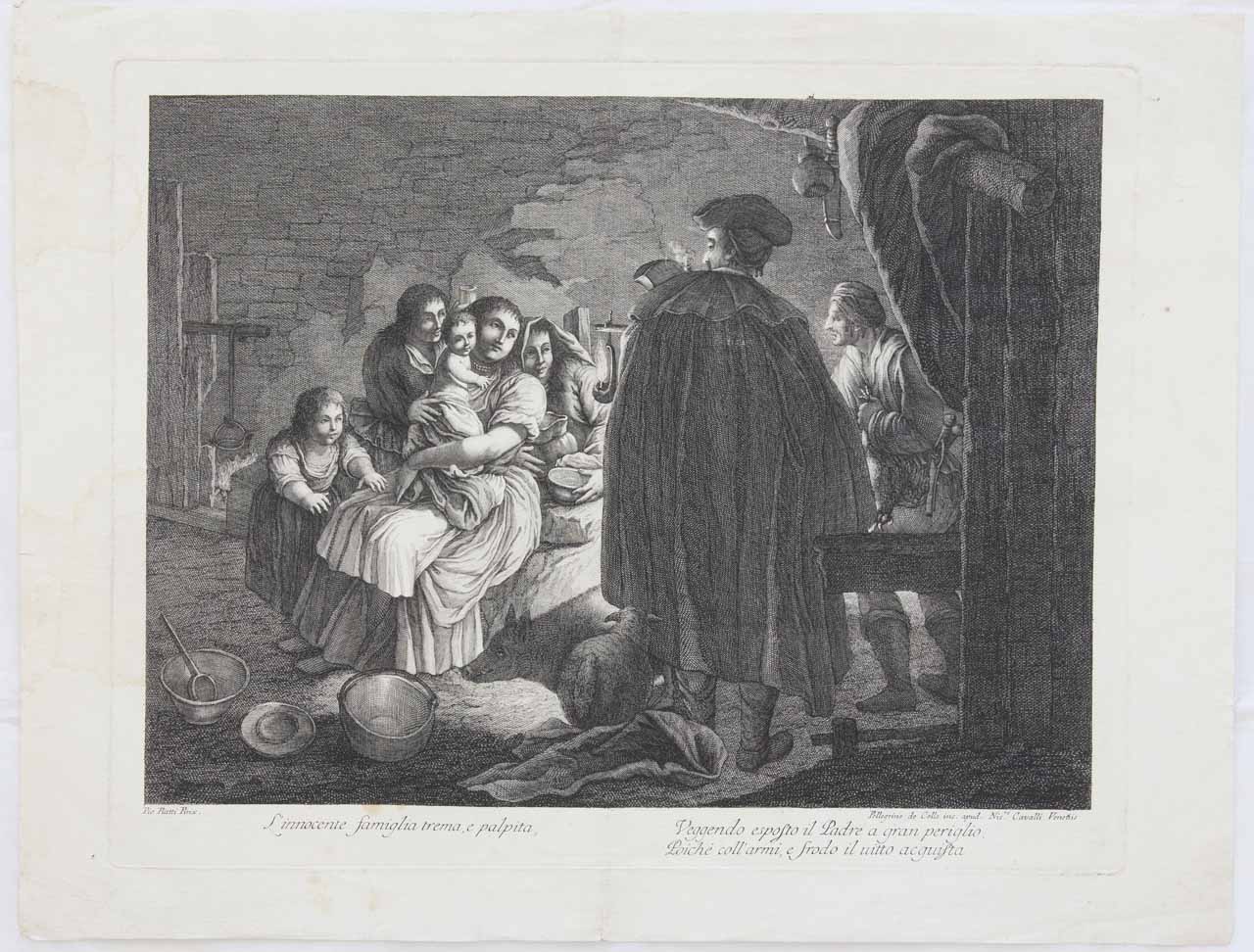 Scena domestica (stampa, serie) di De Col Pellegrino - ambito veneto (secc. XVIII/ XIX)
