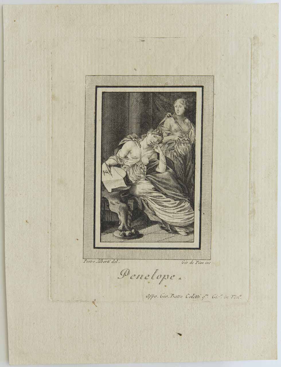 Penelope (stampa, serie) di De Pian Giovanni Maria - ambito veneto (sec. XVIII)