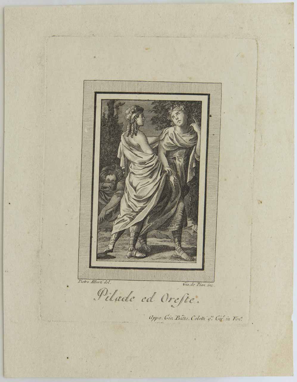 Pilade e Oreste (stampa, serie) di De Pian Giovanni Maria - ambito veneto (sec. XVIII)