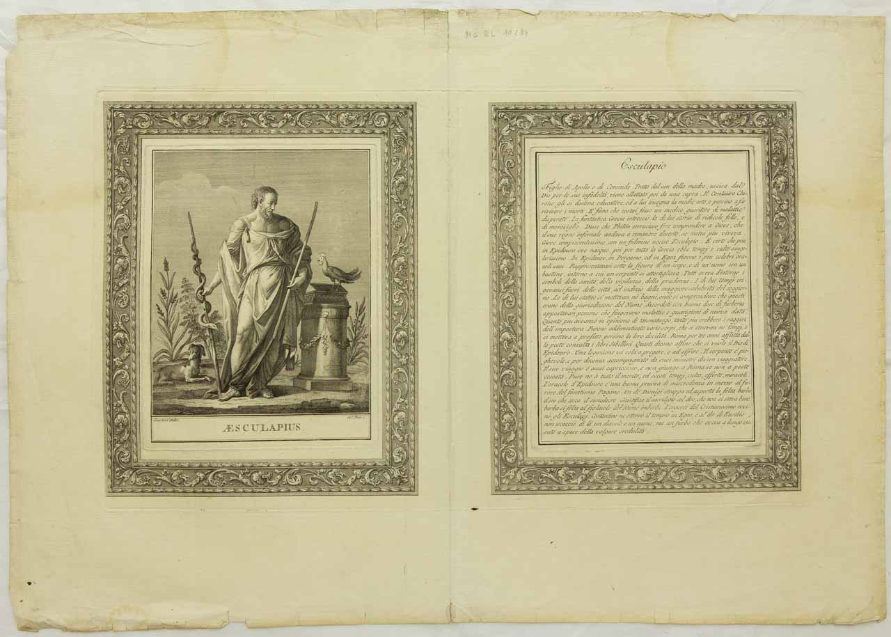 Asclepio (stampa, serie) di De Pian Giovanni Maria, Guarana Giacomo - ambito veneto (sec. XIX)