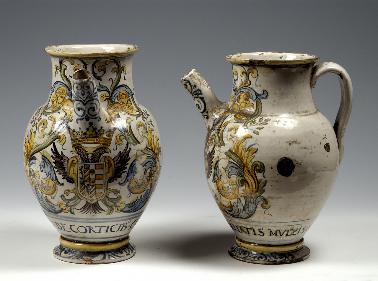 brocca da farmacia, serie - bottega di Castelli (sec. XVII)