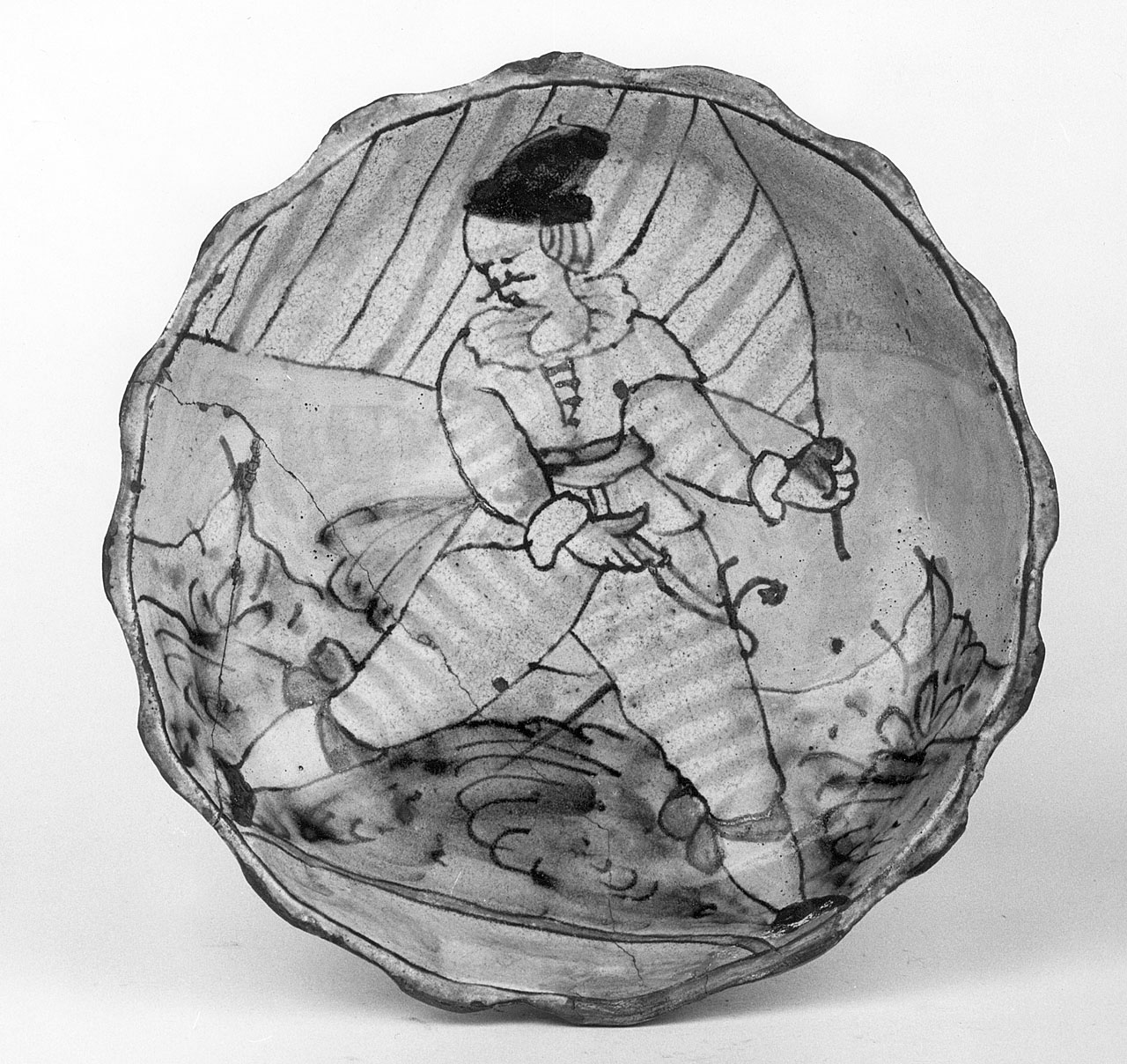 figura maschile (crespina) - manifattura di Montelupo (sec. XVII)