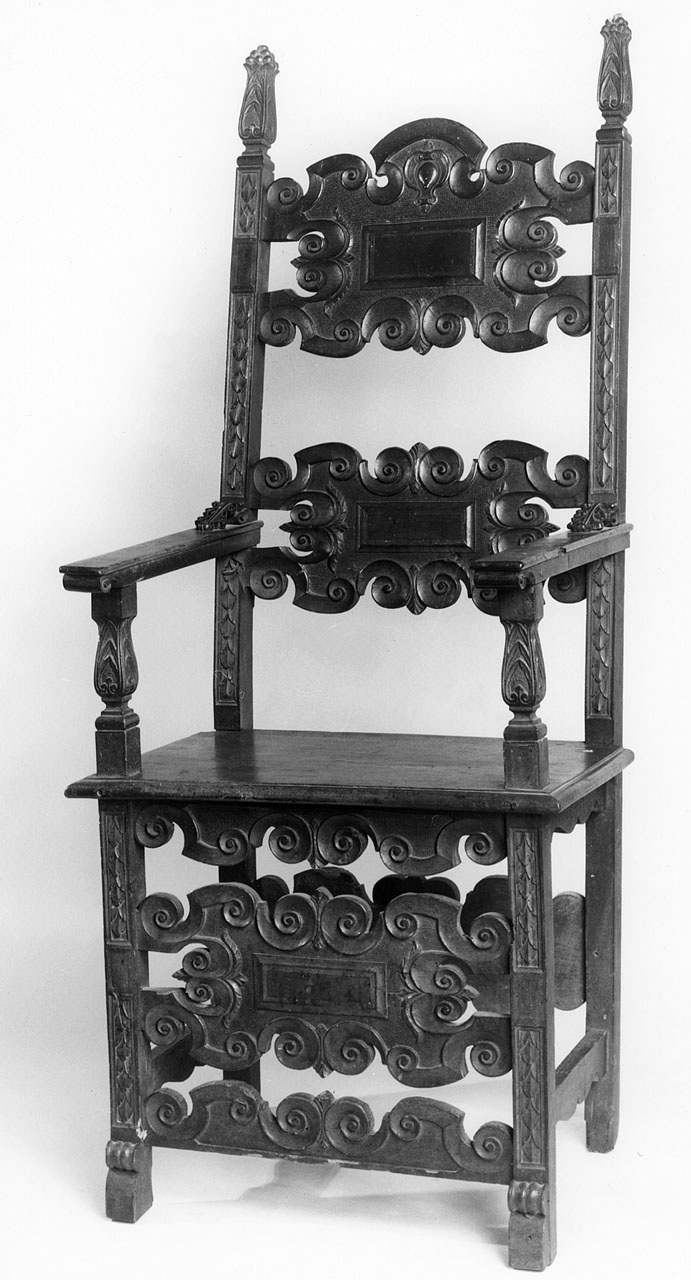 seggiolone - manifattura lombarda (seconda metà sec. XVII)