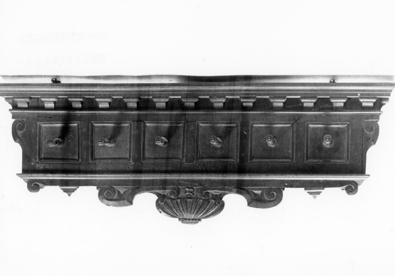 attaccapanni da parete - manifattura fiorentina (seconda metà sec. XIX)