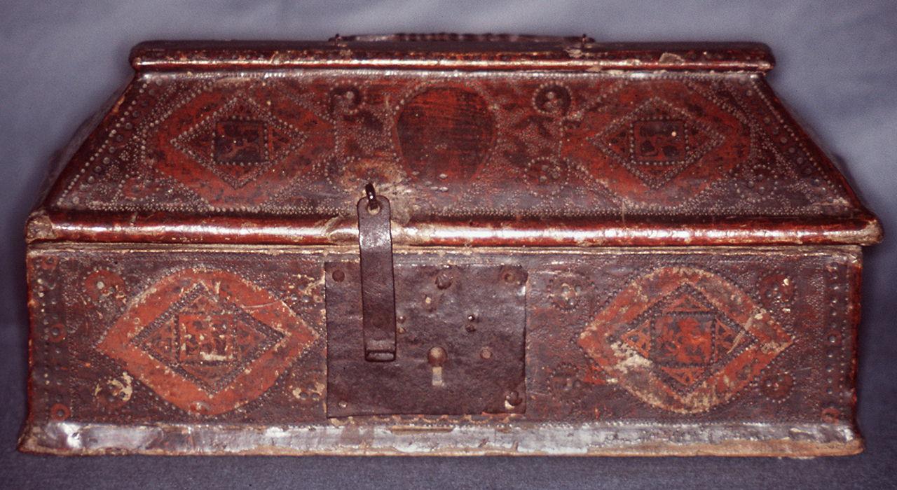 forziere - manifattura italiana (fine/ metà secc. XIV/ XV)