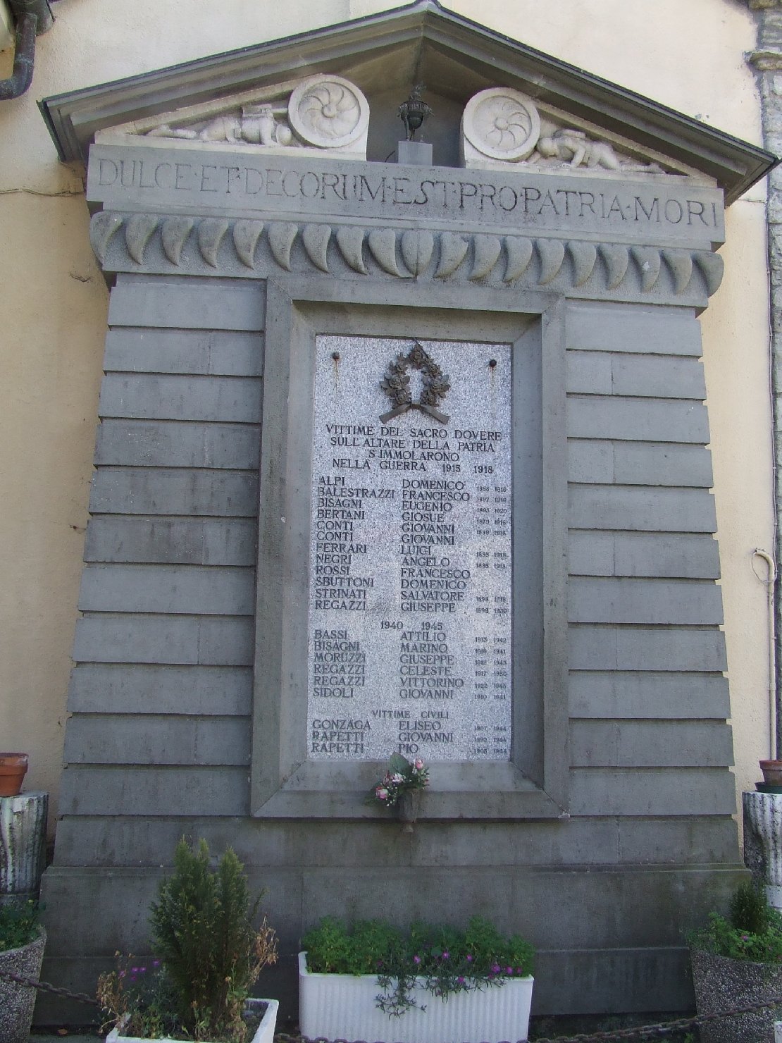 Morte del soldato (monumento ai caduti - a lapide) - ambito parmense (sec. XX)