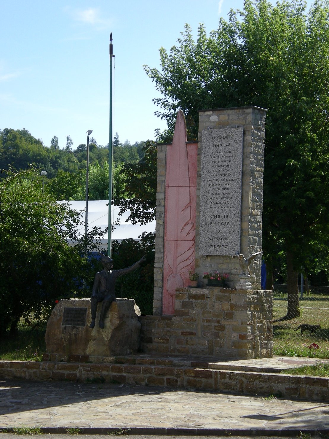 figura di soldato: alpino (monumento ai caduti - a stele) - ambito parmense (sec. XX)