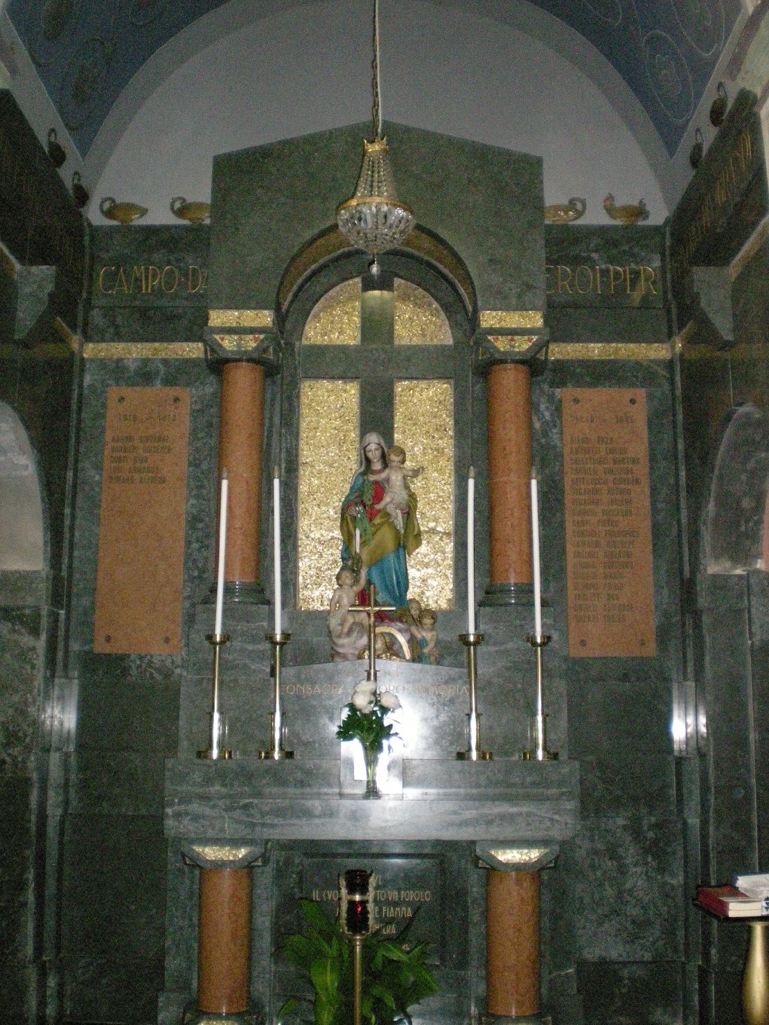 Madonna con Bambino (monumento ai caduti - a edicola) - ambito parmense (sec. XX)