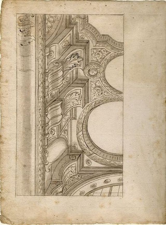 studio per angolare di volta (disegno, opera isolata) - ambito molisano (seconda metà XVIII)