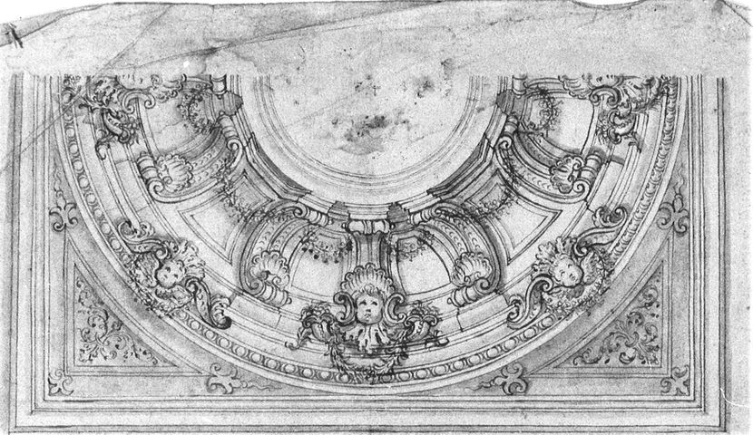 studio di volta (disegno, serie) di Brunetti Ciriaco (attribuito) - ambito molisano (ultimo quarto XVIII)