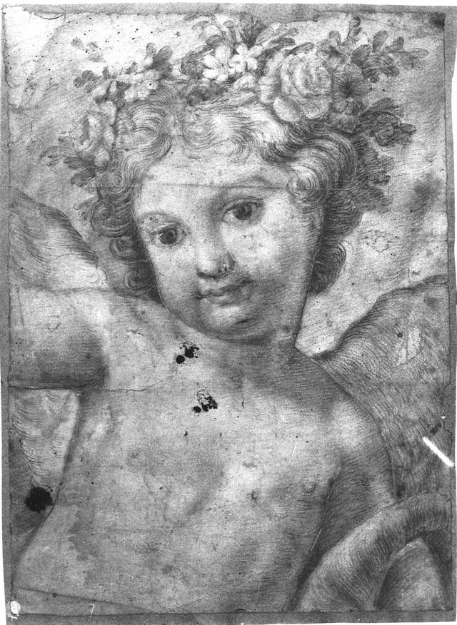 studio per un putto (disegno, opera isolata) di Fischetti Fedele (attribuito) - ambito napoletano (ultimo quarto XVIII)