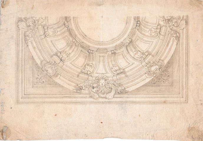 studio di volta (disegno, serie) di Brunetti Ciriaco (attribuito) - ambito molisano (ultimo quarto XVIII)