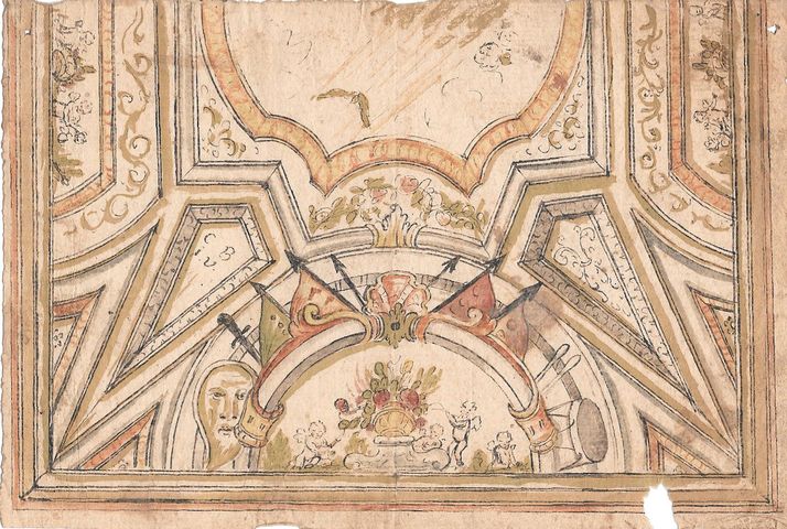 studio per decorazione di una volta (disegno, opera isolata) - ambito molisano (seconda metà XVIII)