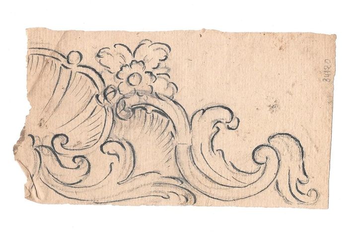studio per elemento decorativo (disegno, opera isolata) - ambito molisano (seconda metà XVIII)