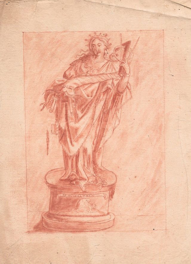 studio per figura allegorica (disegno, opera isolata) - ambito molisano (seconda metà XVIII)