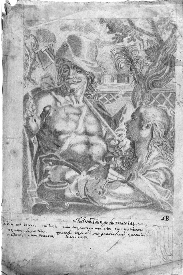 Noli me tangere (disegno, opera isolata) di Brunetti Stanislao (attribuito) - ambito molisano (seconda metà XVIII)