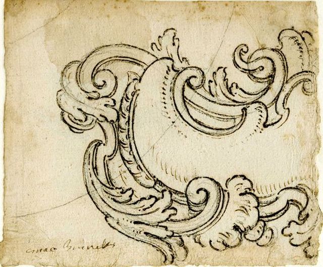 studio per fregio decorativo (disegno, opera isolata) di Brunetti Ciriaco (attribuito) - ambito molisano (seconda metà XVIII)