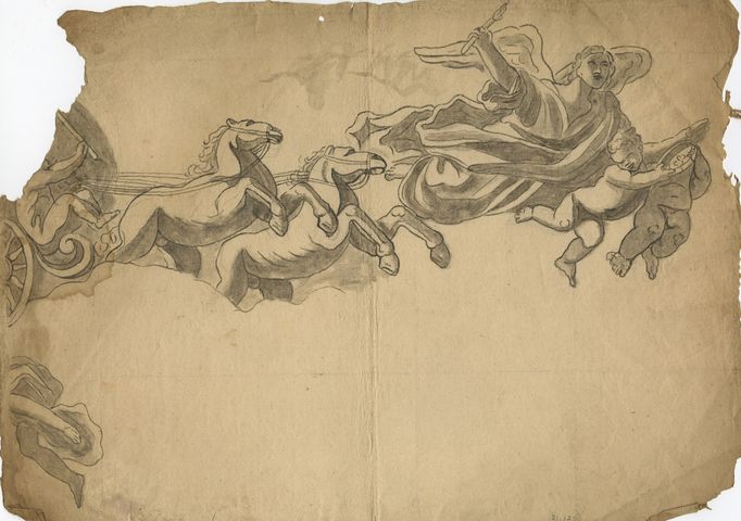 carro di Apollo (disegno, opera isolata) di Brunetti Stanislao (attribuito) - ambito molisano (seconda metà XVIII)