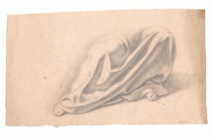 Studio per gambe panneggiate (disegno, opera isolata) - ambito molisano (seconda metà XVIII)