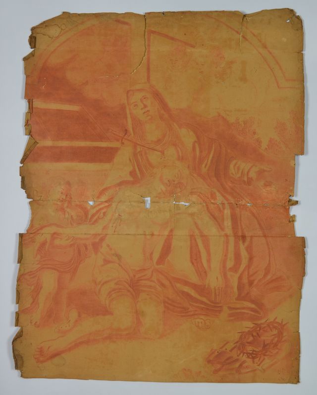 La Pietà (disegno, opera isolata) di Brunetti Ciriaco (seconda metà XVIII)
