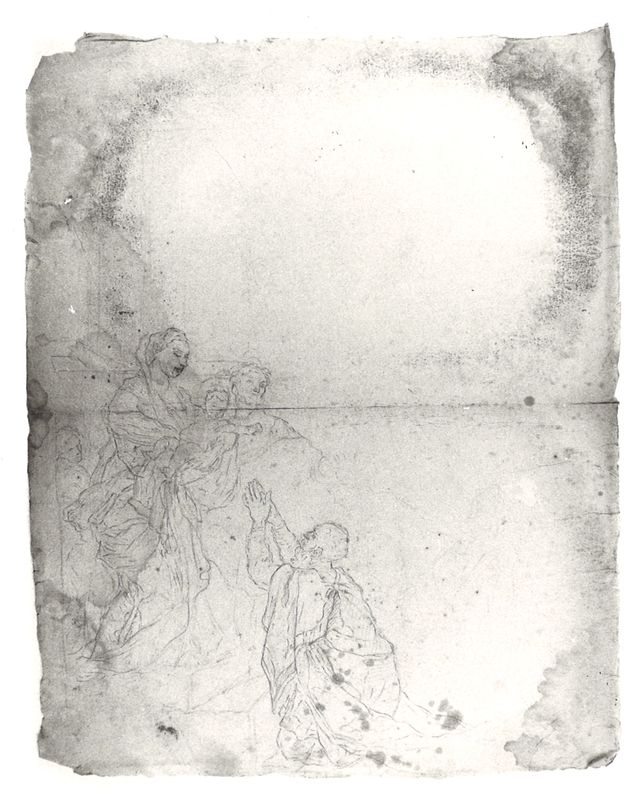 Studio Adorazione dei Magi (recto), Studio di Nudo (verso) (disegno, opera isolata) di Brunetti Ciriaco (attribuito) - ambito molisano (seconda metà XVIII)
