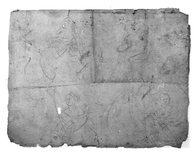 Sacra Famiglia con S. Giovannino (stampa, elemento d'insieme) di Pastori Hieronijmo (XVII-XVIII)