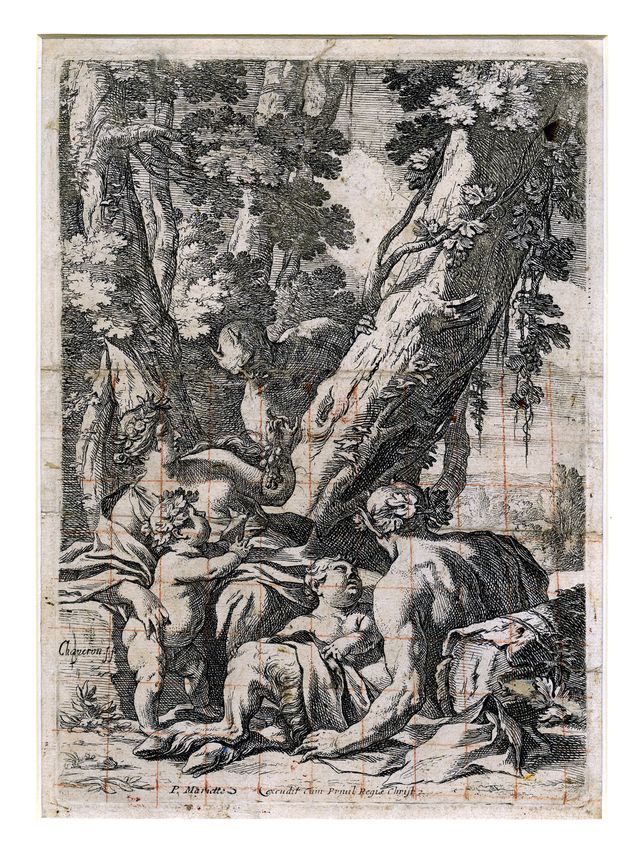 Scena mitologica (stampa, elemento d'insieme) di Mariette Pierre-Jean (XVIII)
