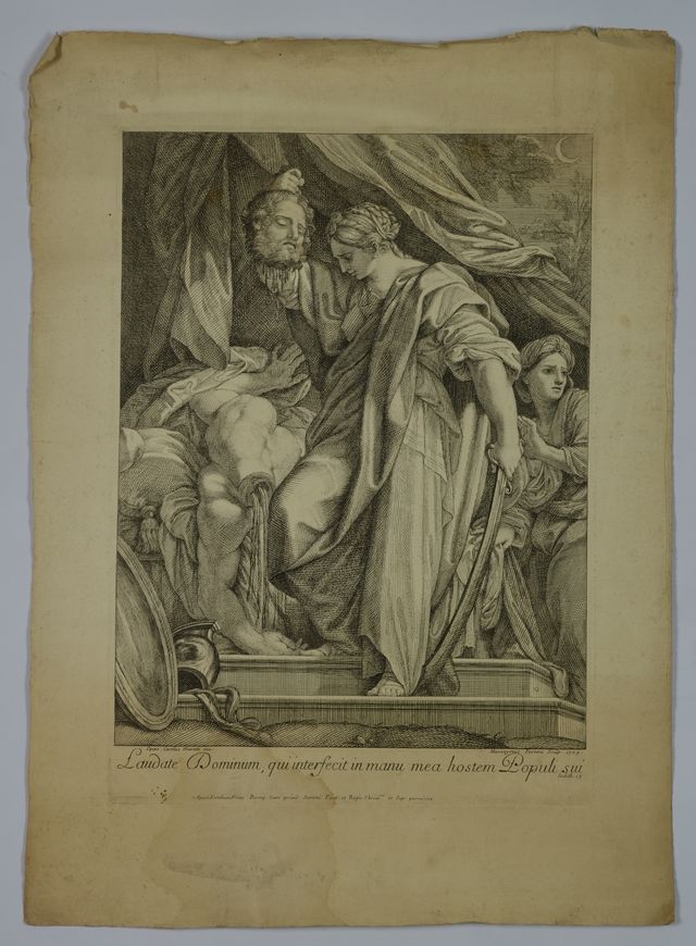 Giuditta con la testa di Oloferne (stampa, elemento d'insieme) di Maratta Carlo, Ferroni Gerolamo (inizio XVIII)