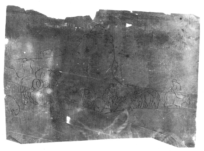 Scena biblica (Fuga in Egitto) (disegno, opera isolata) - ambito Italia centro-meridionale (seconda metà XVIII)