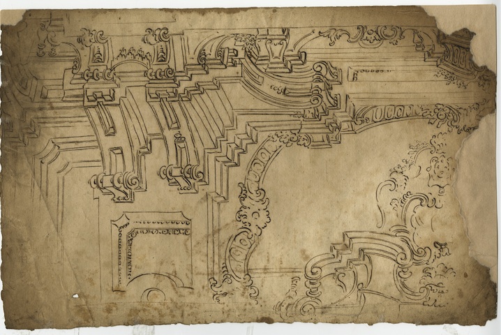 Studio per decorazione di soffitta (disegno, opera isolata) - ambito Italia centro-meridionale (XVIII)