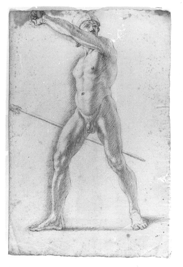 Studio di nudo (recto), Studio di nudo (verso) (disegno, opera isolata) di Brunetti Ciriaco (attribuito) (seconda metà XVIII)